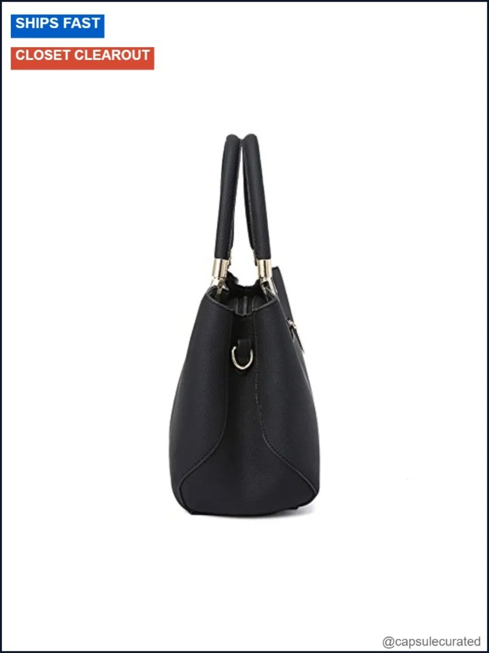 Women's Leather Satchel Tote Handbag with Top Handle and Adjustable Strap - PU